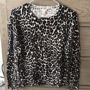 J. Crew leopard sweater - size large